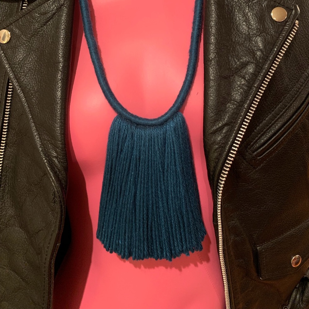 ruhling // woven silk fringe necklace